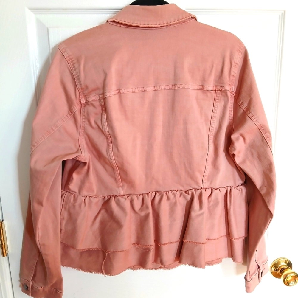 Lane Bryant Peach Pink Jean Jacket - Picture 5 of 5